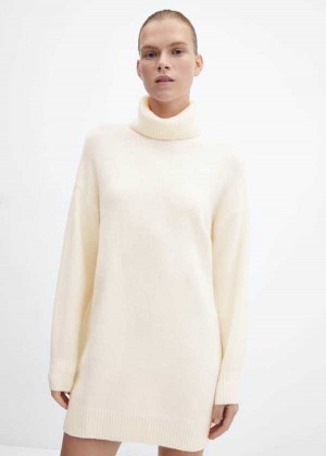 Mango Turtle Neck Knit Šaty | MNG-25793