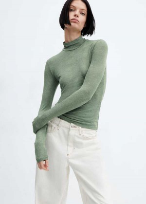 Mango Turtleneck Long-sleeved T-shirt | MNG-25145