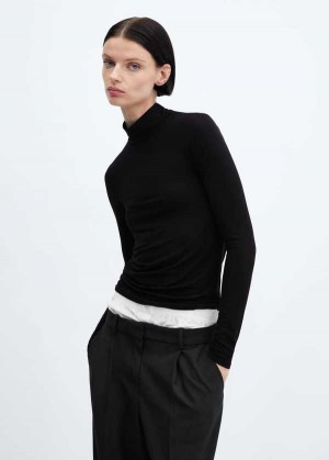 Mango Turtleneck Long-sleeved T-shirt | MNG-25123