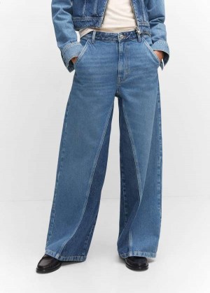 Mango Two-tone Wideleg Jeans | MNG-23852