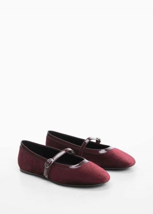 Mango Velvet Ballerinas | MNG-23441