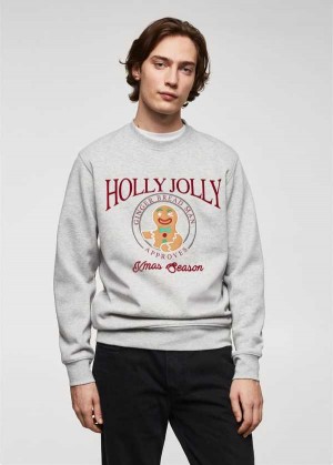 Mango Velvet Details Print Sweatshirt | MNG-21791