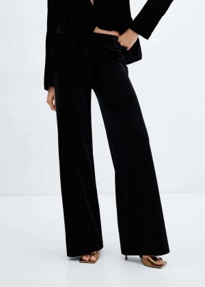 Mango Velvet Wideleg Pants | MNG-24489