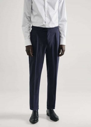 Mango Virgin Vlna Pruhovaný Suit Pants | MNG-22446