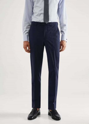 Mango Vlna Slim-fit Check Suit Pants | MNG-22409