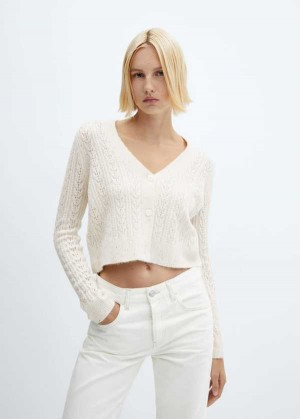 Mango V-neck Knit Cardigan | MNG-25663