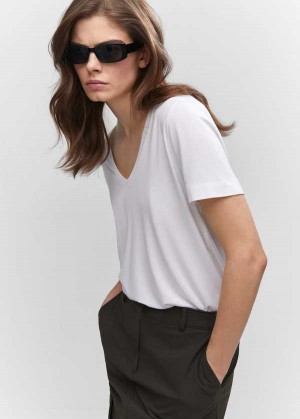 Mango V-neck T-shirt | MNG-25030