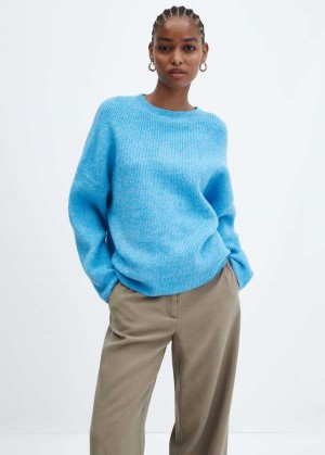 Mango V-neck Žebrovaný Knit Svetrové | MNG-25596