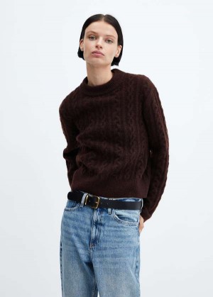 Mango V-neck Žebrovaný Knit Svetrové | MNG-25594