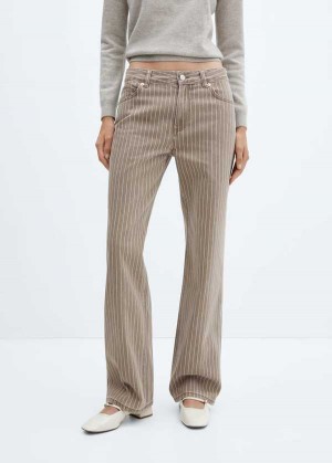 Mango Wideleg Pinstriped Jeans | MNG-23870