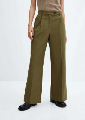 Mango Wideleg Plisovaný Pants | MNG-24321