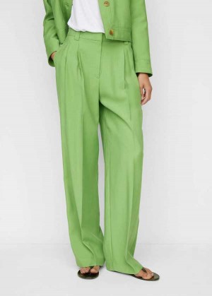 Mango Wideleg Plisovaný Pants | MNG-24330