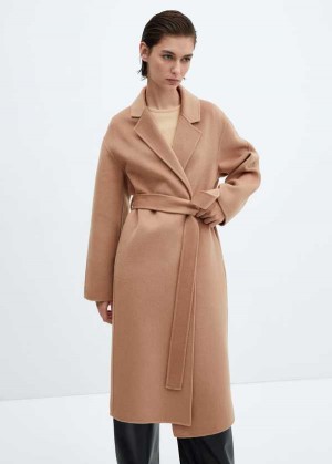 Mango Woolen Coat With Belt | MNG-26484