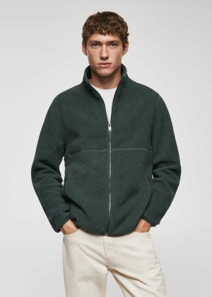 Mango Zip-neck Fleece Sweatshirt | MNG-21761