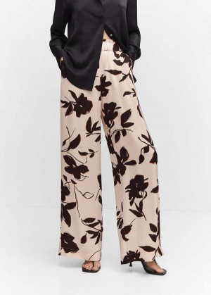 Mango Široké Leg Printed Pants | MNG-24316