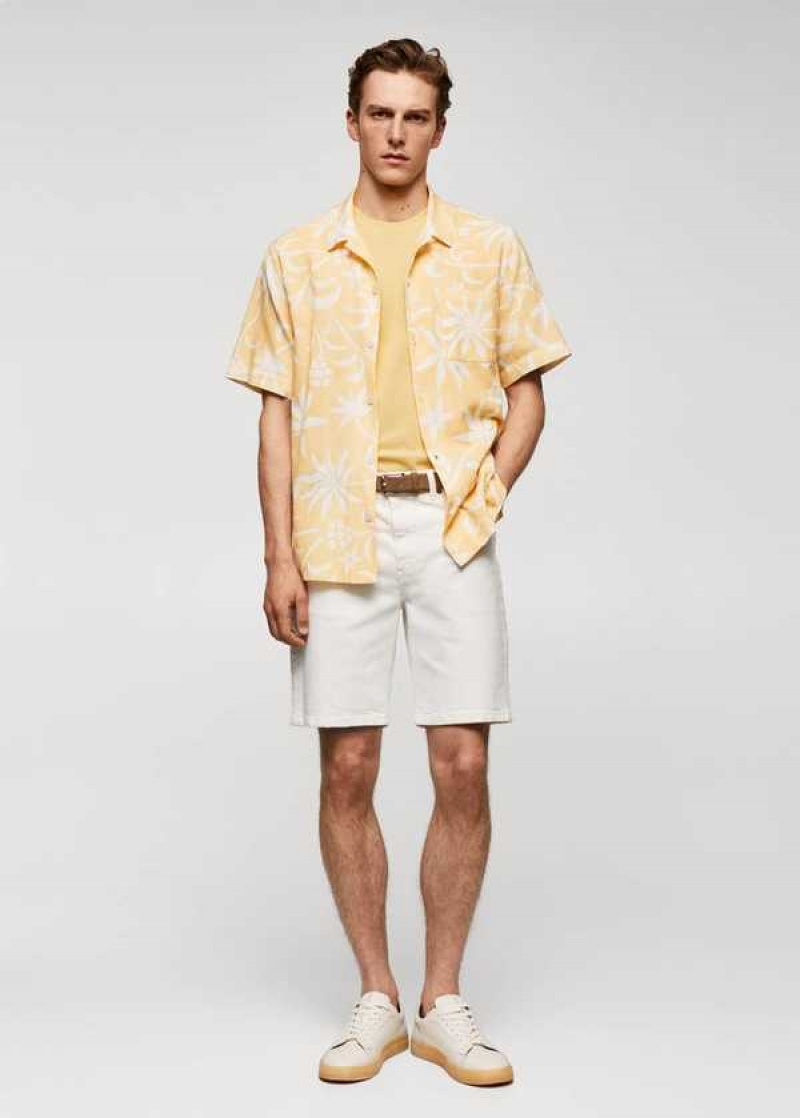 Mango 100% Bavlněné Hawaiian-print Shirt | MNG-22020