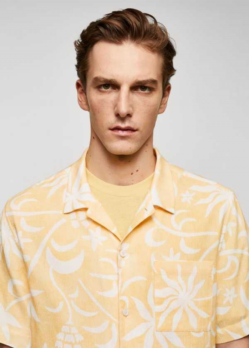 Mango 100% Bavlněné Hawaiian-print Shirt | MNG-22020