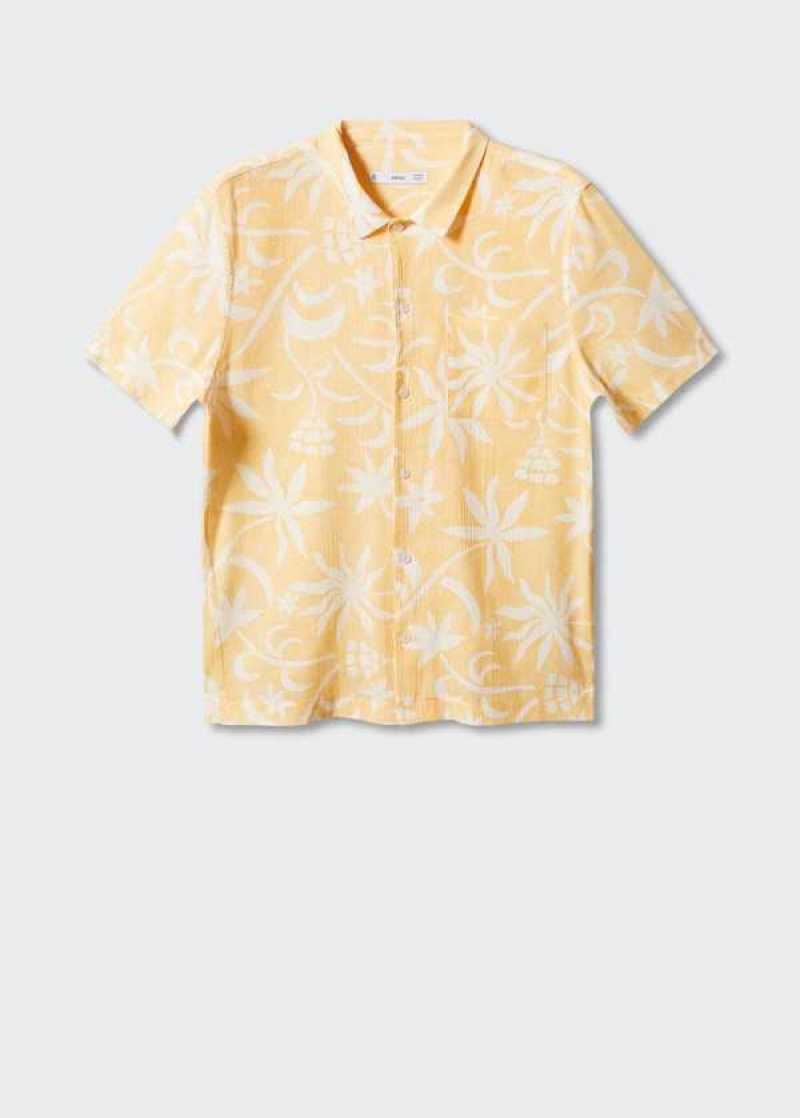 Mango 100% Bavlněné Hawaiian-print Shirt | MNG-22020