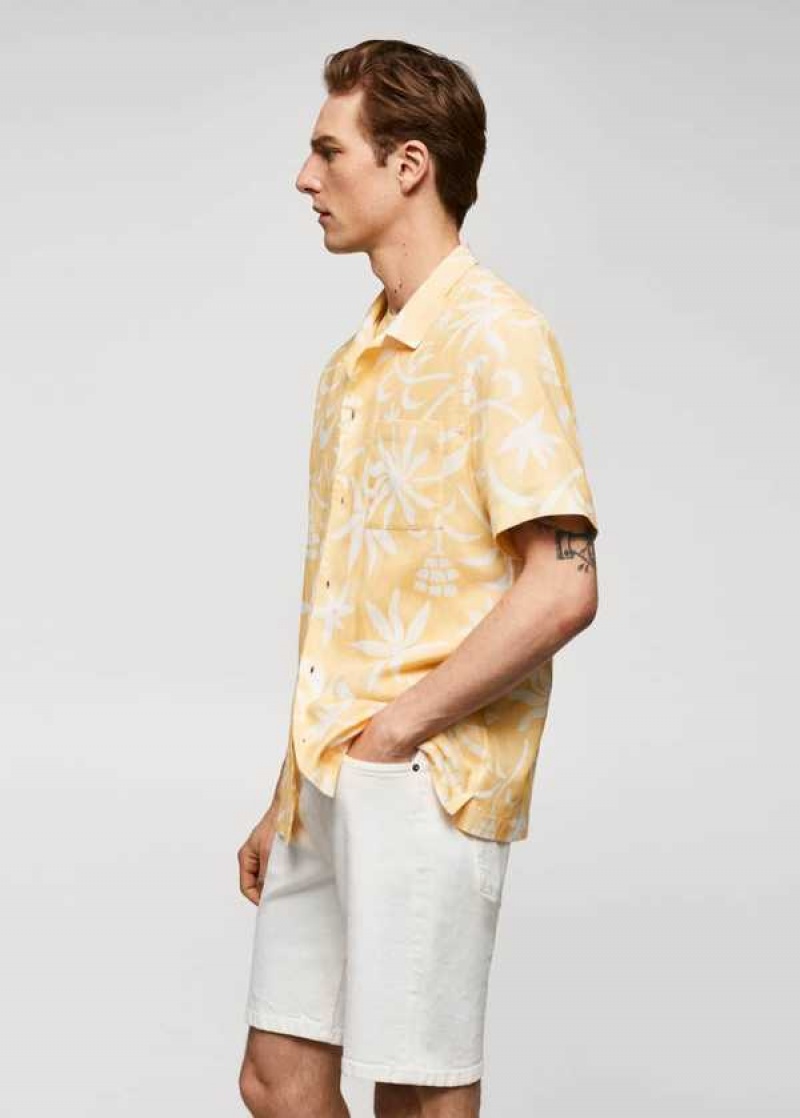 Mango 100% Bavlněné Hawaiian-print Shirt | MNG-22020