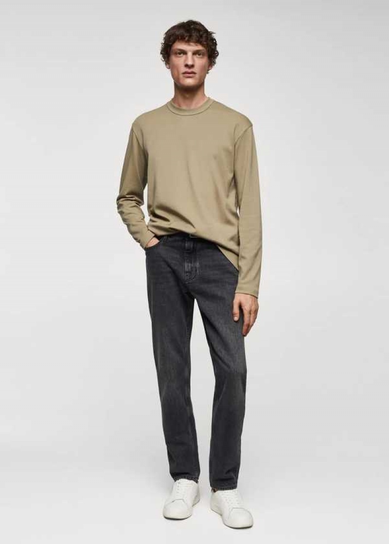 Mango 100% Bavlněné Long-sleeved T-shirt | MNG-21729