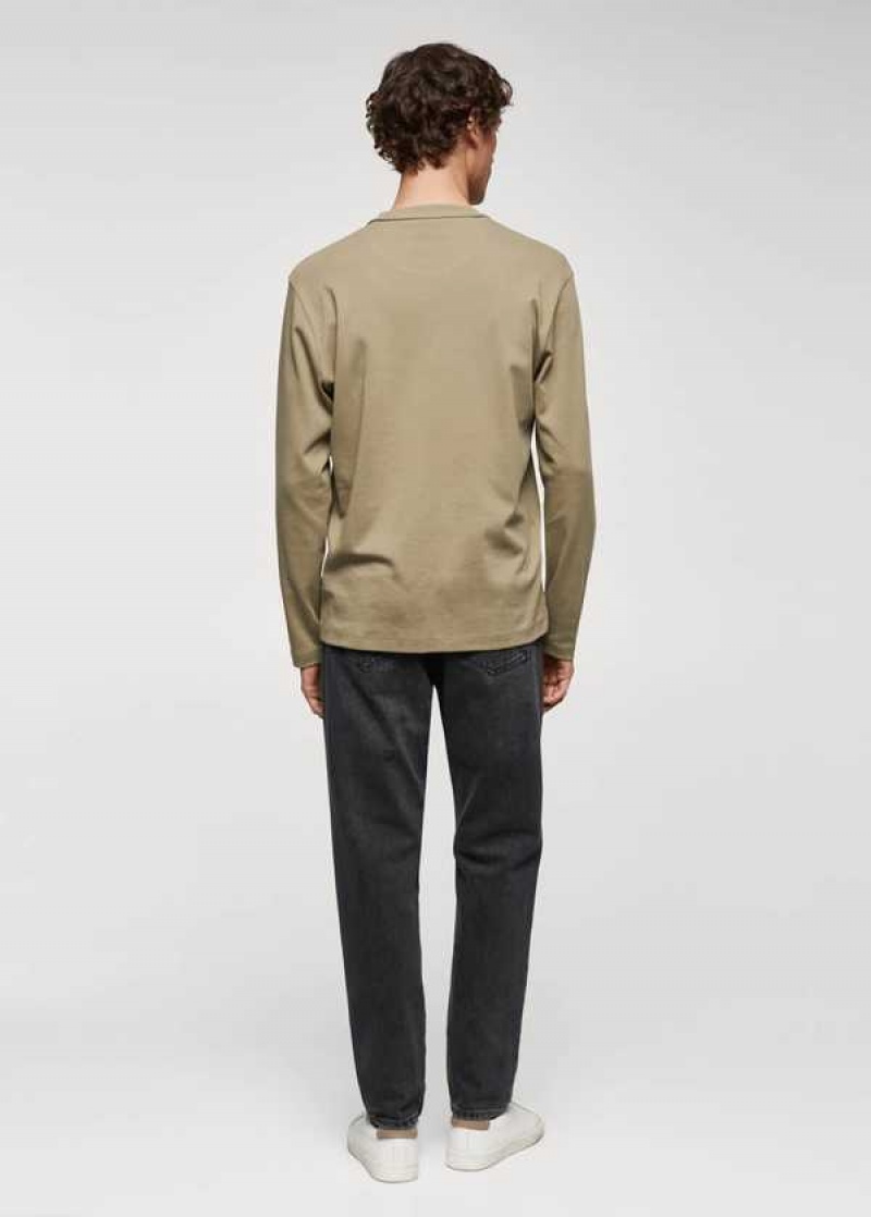 Mango 100% Bavlněné Long-sleeved T-shirt | MNG-21729