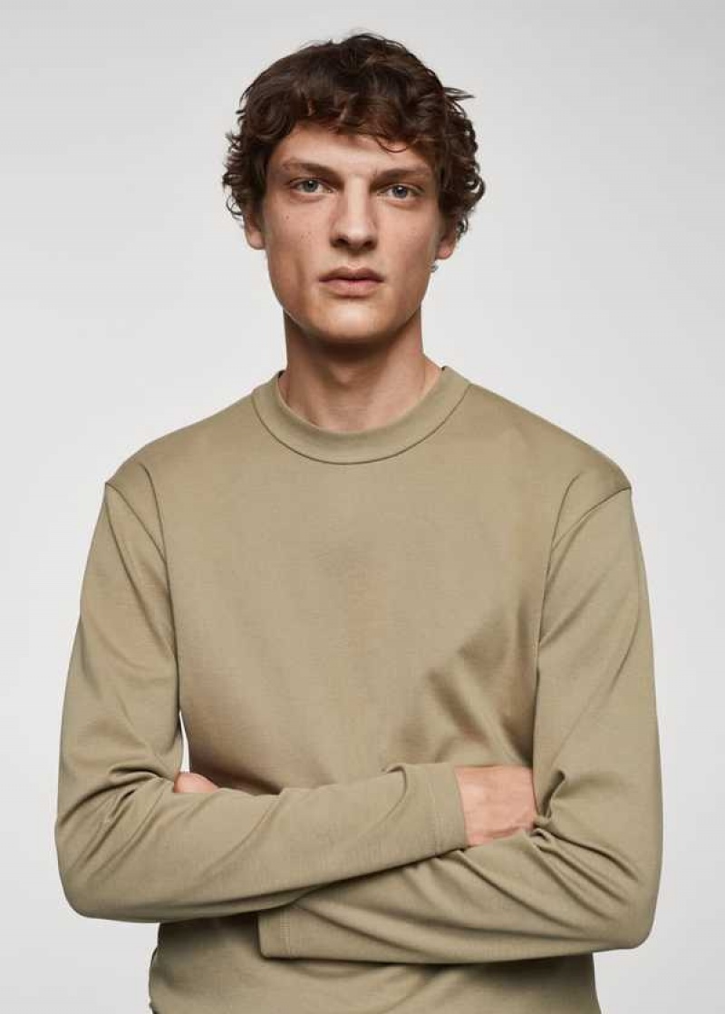 Mango 100% Bavlněné Long-sleeved T-shirt | MNG-21729