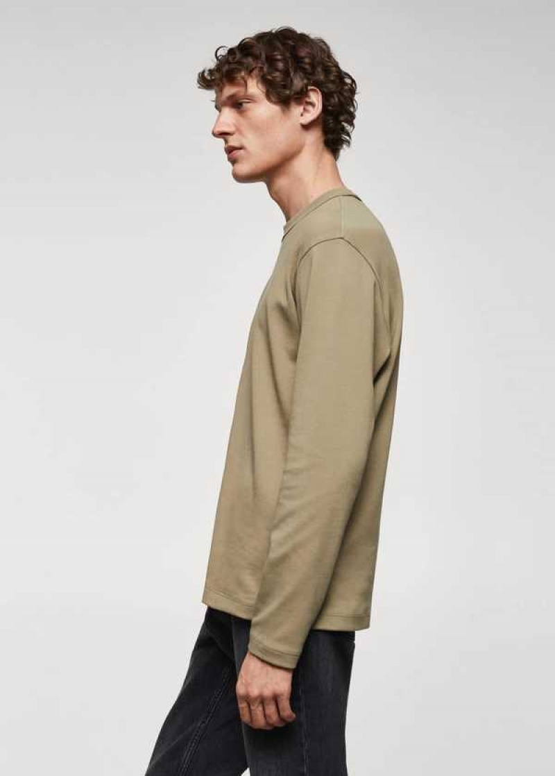 Mango 100% Bavlněné Long-sleeved T-shirt | MNG-21729