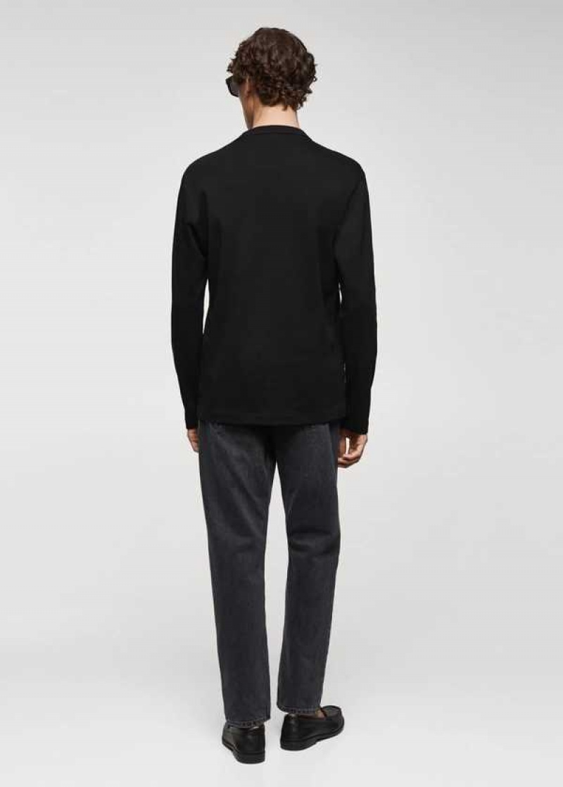 Mango 100% Bavlněné Long-sleeved T-shirt | MNG-21701