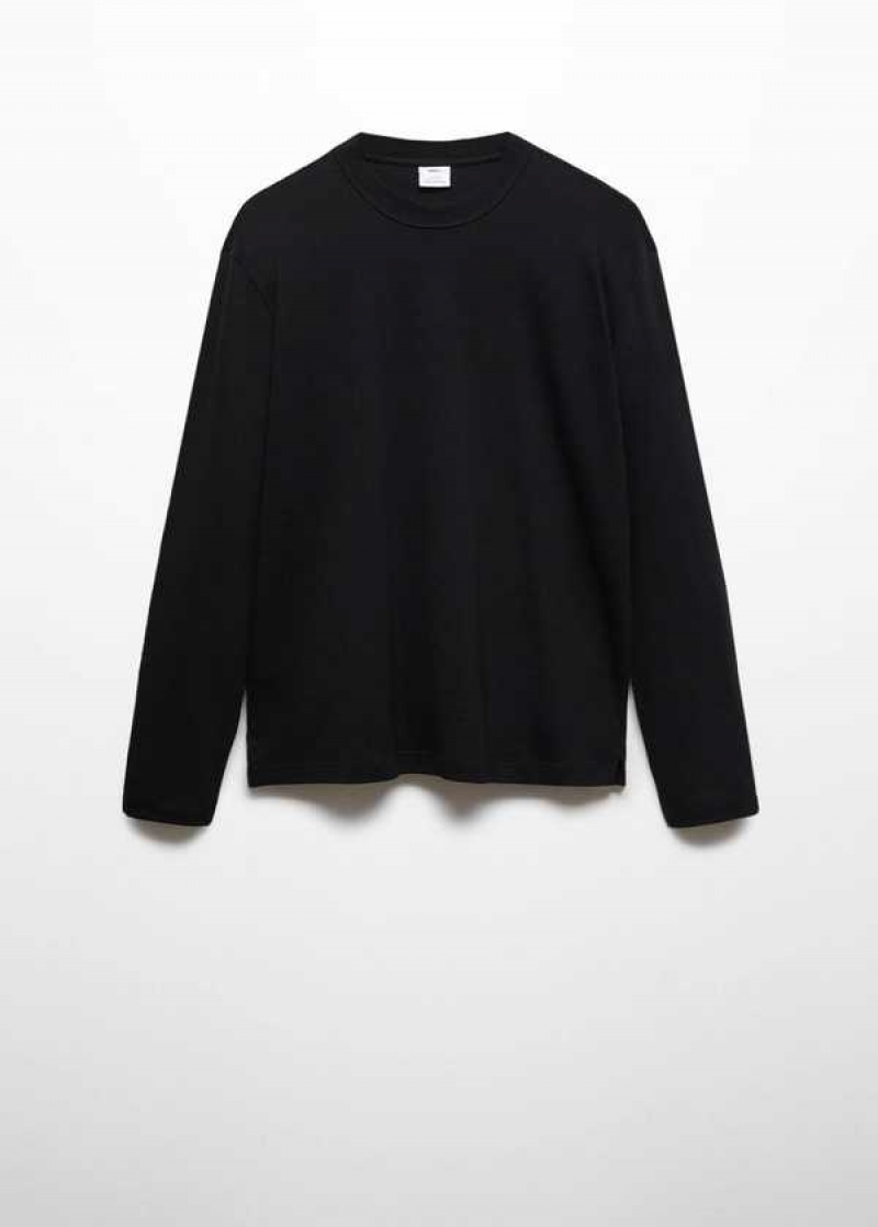 Mango 100% Bavlněné Long-sleeved T-shirt | MNG-21701