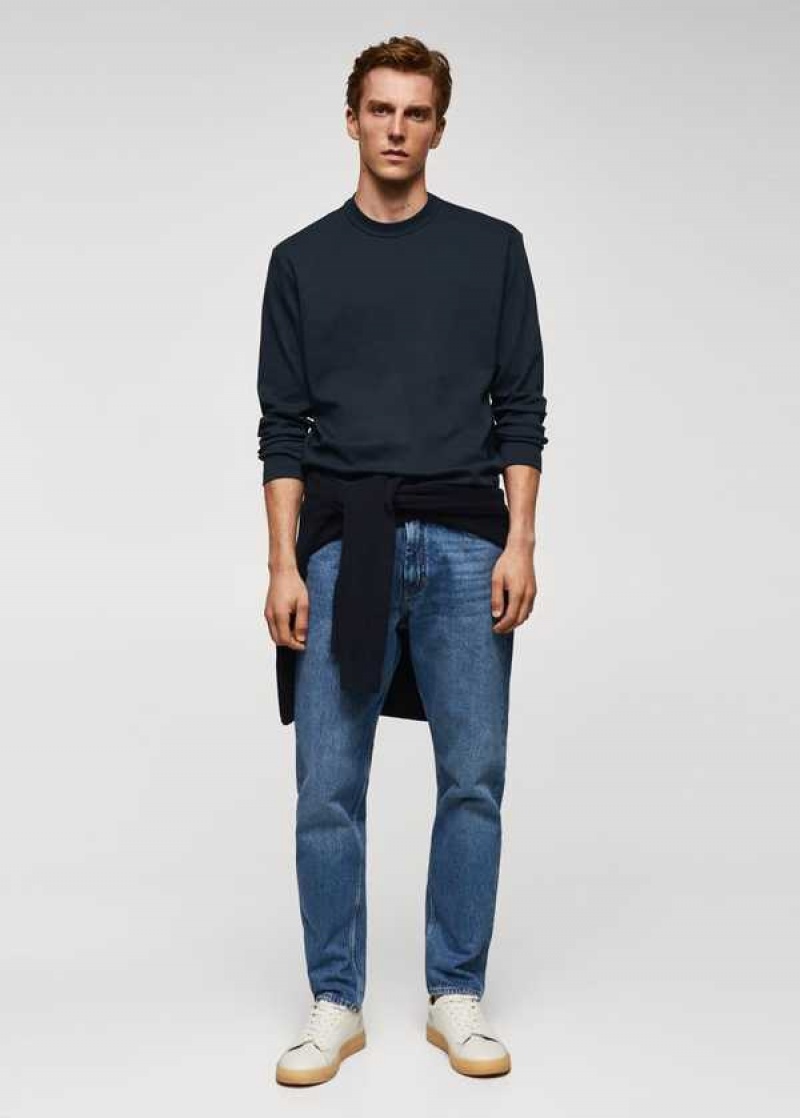 Mango 100% Bavlněné Long-sleeved T-shirt | MNG-21605