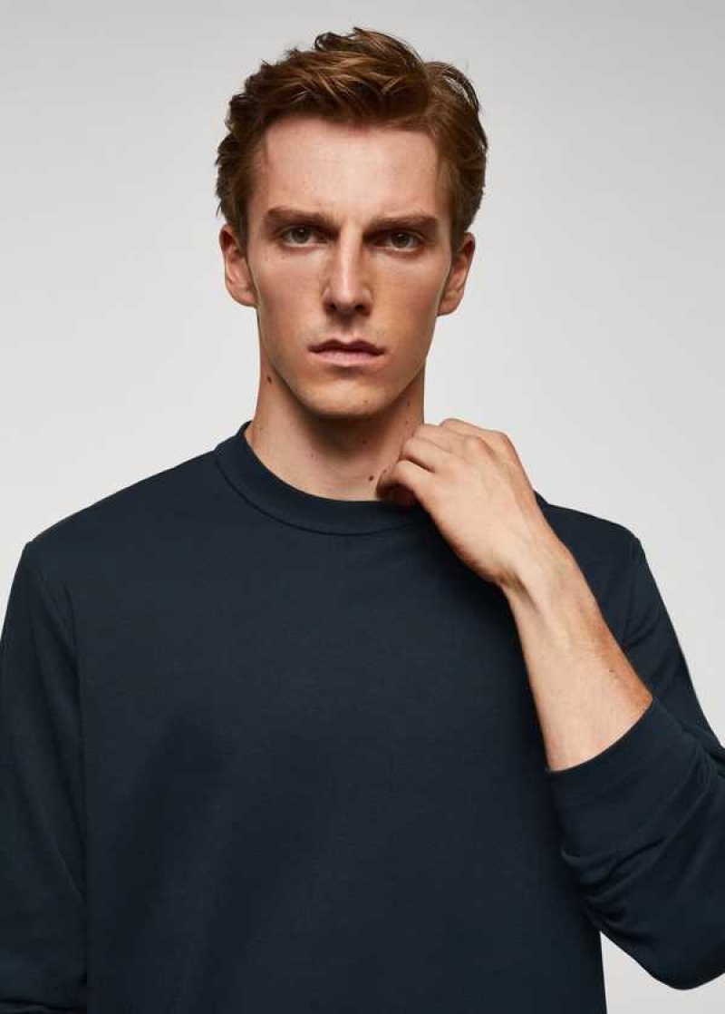 Mango 100% Bavlněné Long-sleeved T-shirt | MNG-21605