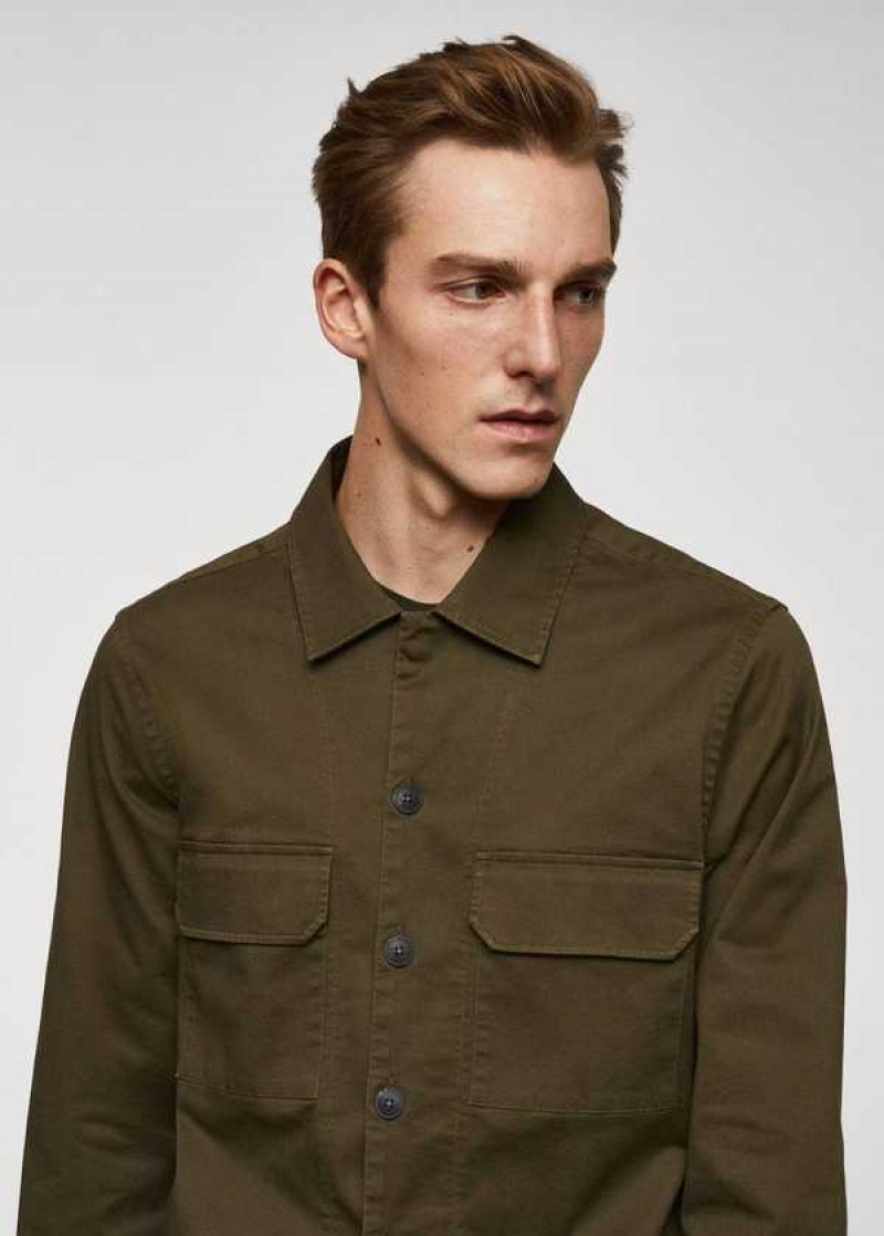 Mango 100% Bavlněné Overshirt With Pockets | MNG-22238