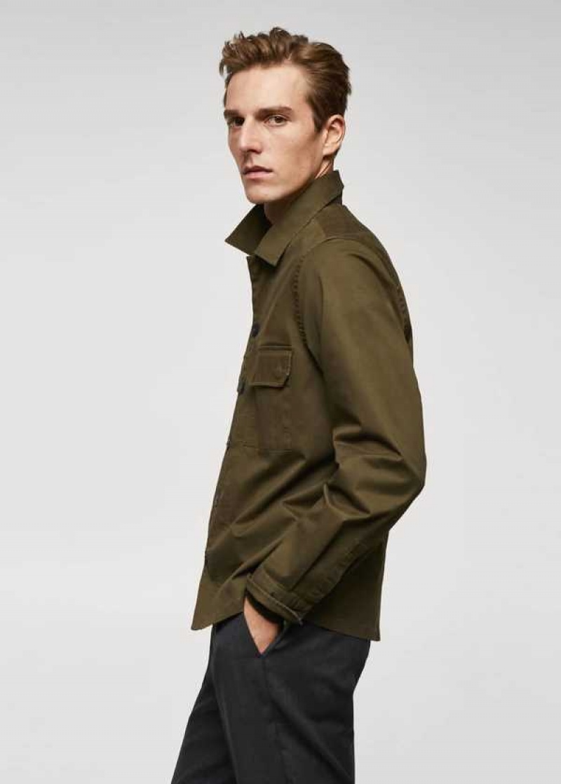 Mango 100% Bavlněné Overshirt With Pockets | MNG-22238