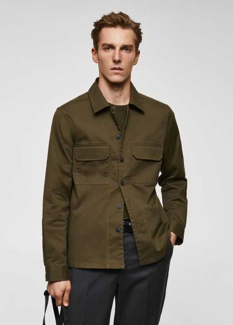 Mango 100% Bavlněné Overshirt With Pockets | MNG-22238