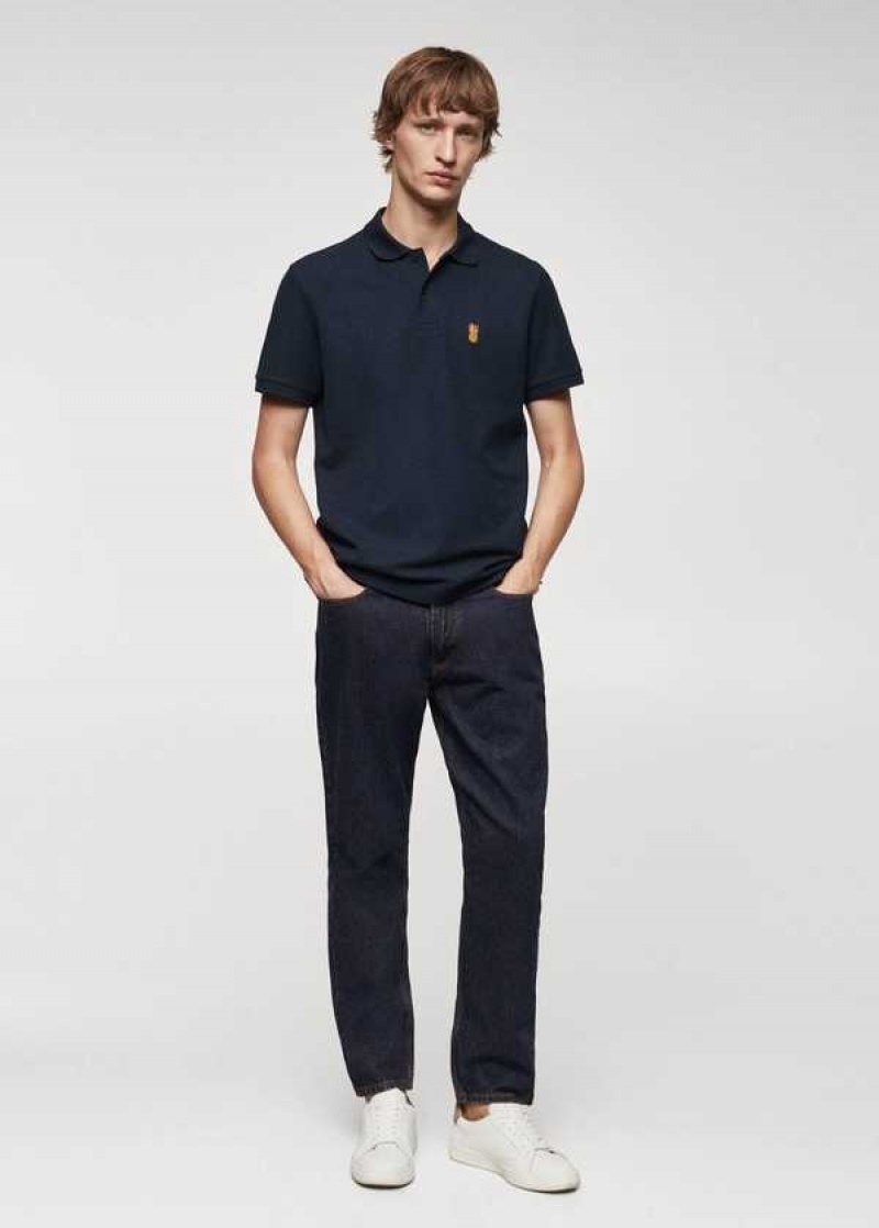 Mango 100% Bavlněné Pique Polo Shirt | MNG-21738