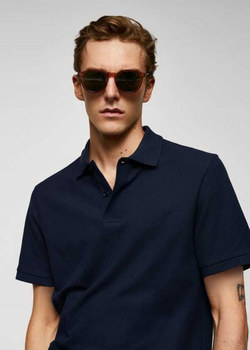 Mango 100% Bavlněné Pique Polo Shirt | MNG-21499