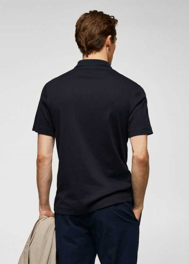 Mango 100% Bavlněné Polo Shirt With Pocket | MNG-21497