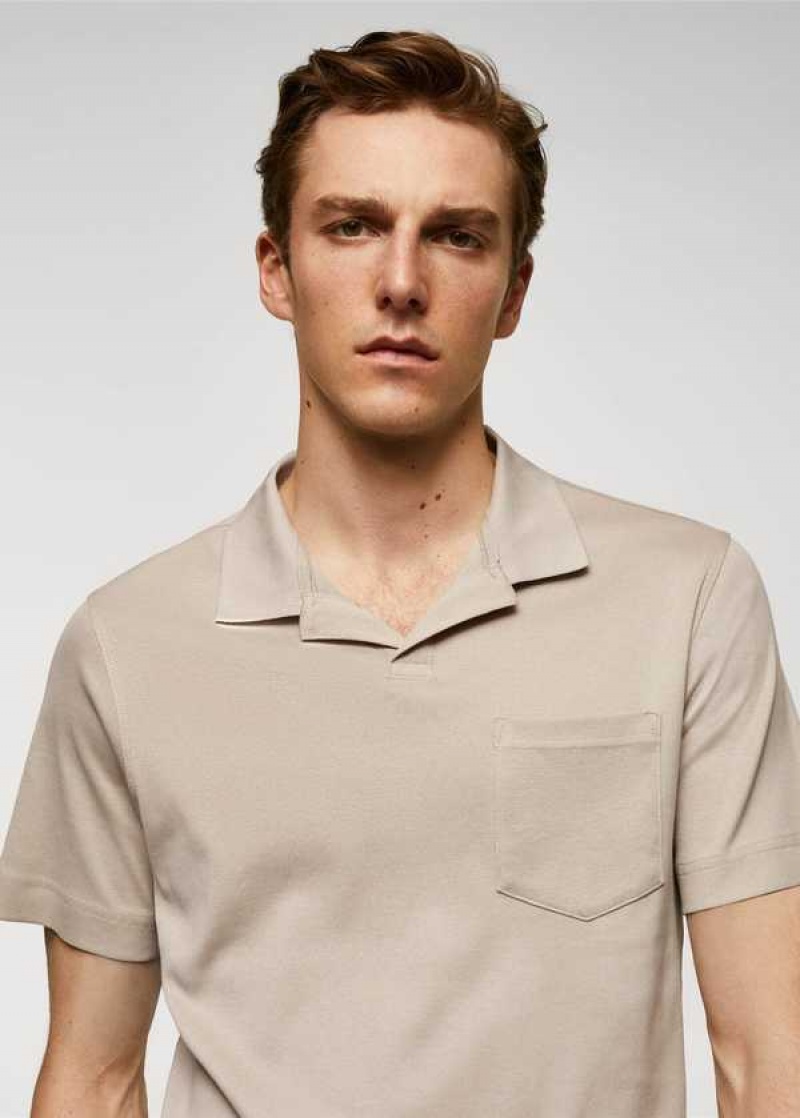 Mango 100% Bavlněné Polo Shirt With Pocket | MNG-21496