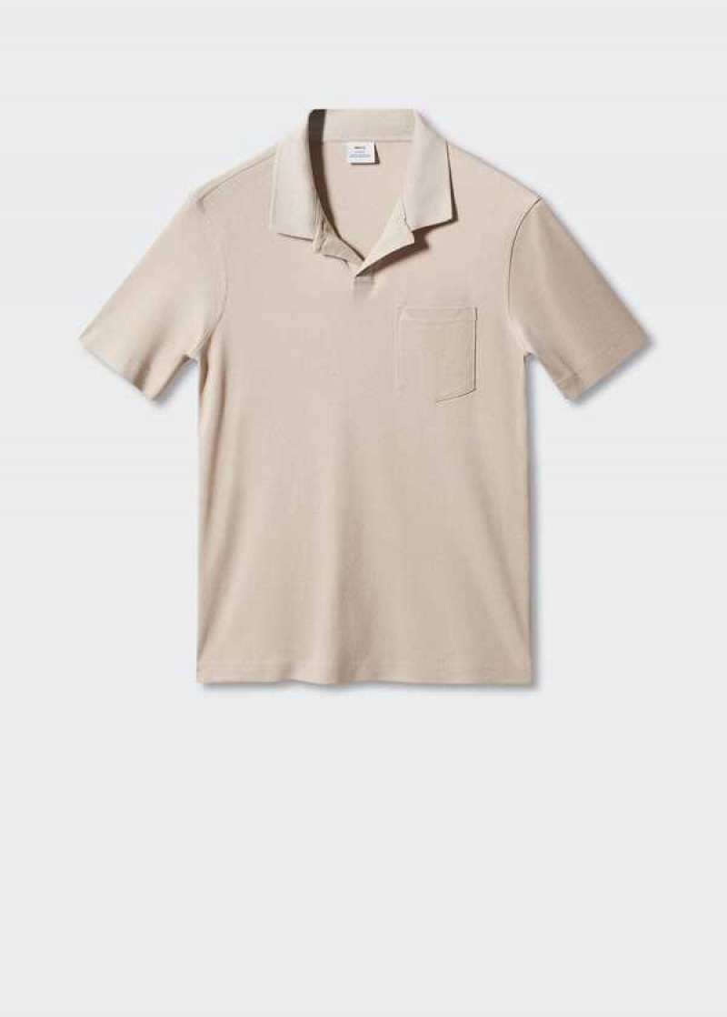 Mango 100% Bavlněné Polo Shirt With Pocket | MNG-21496