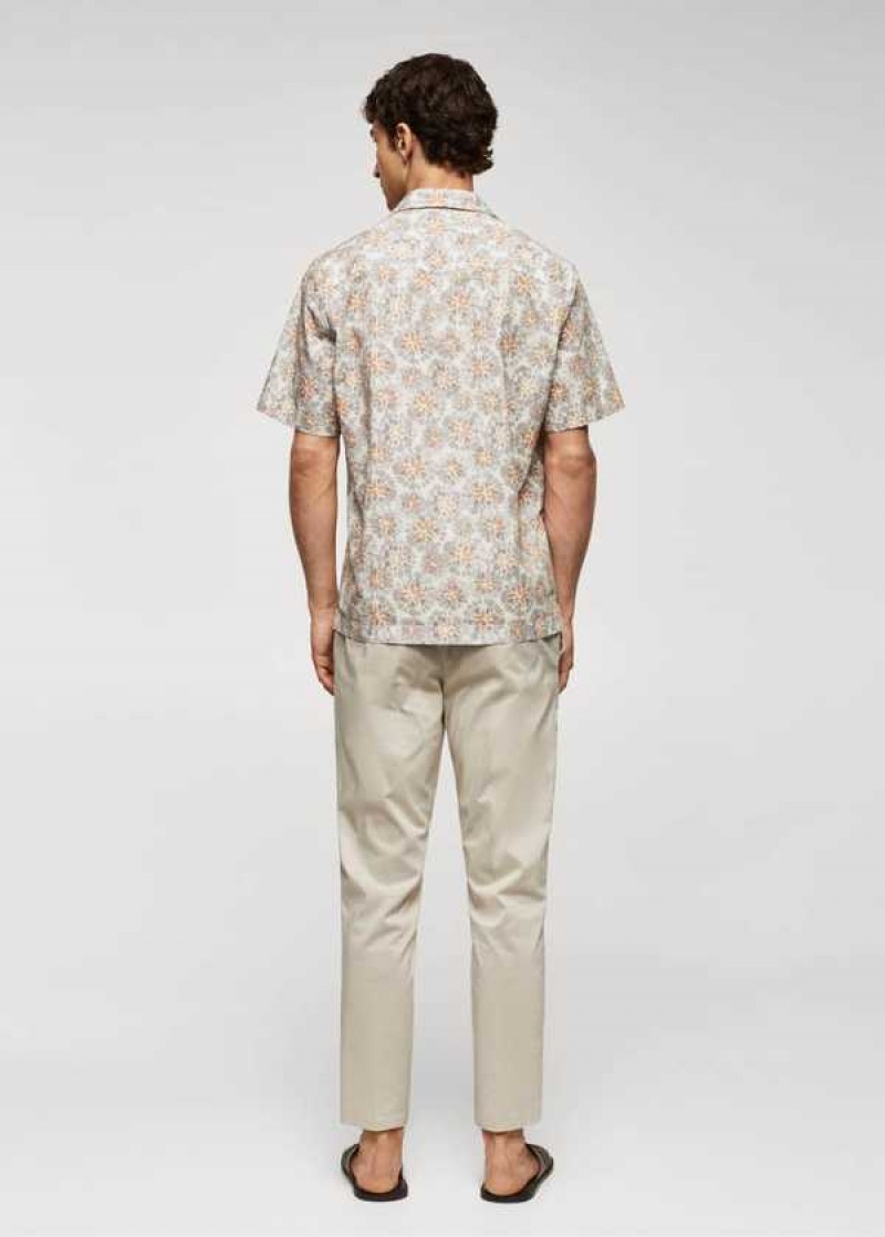 Mango 100% Bavlněné Printed Shirt | MNG-22073