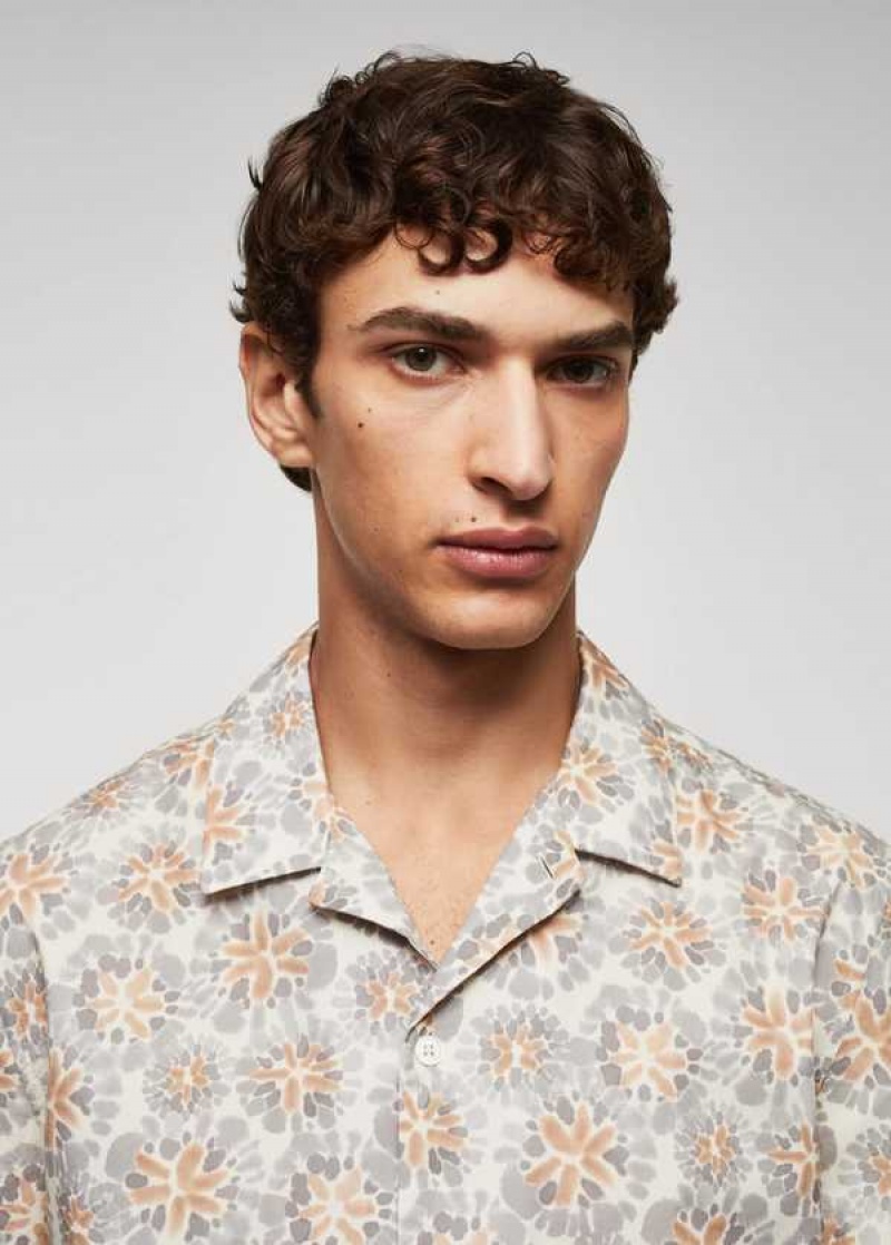 Mango 100% Bavlněné Printed Shirt | MNG-22073