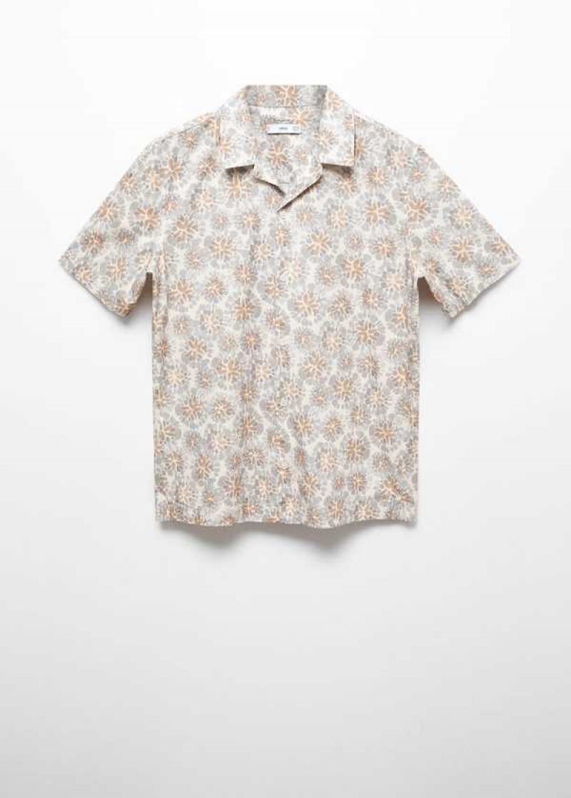 Mango 100% Bavlněné Printed Shirt | MNG-22073