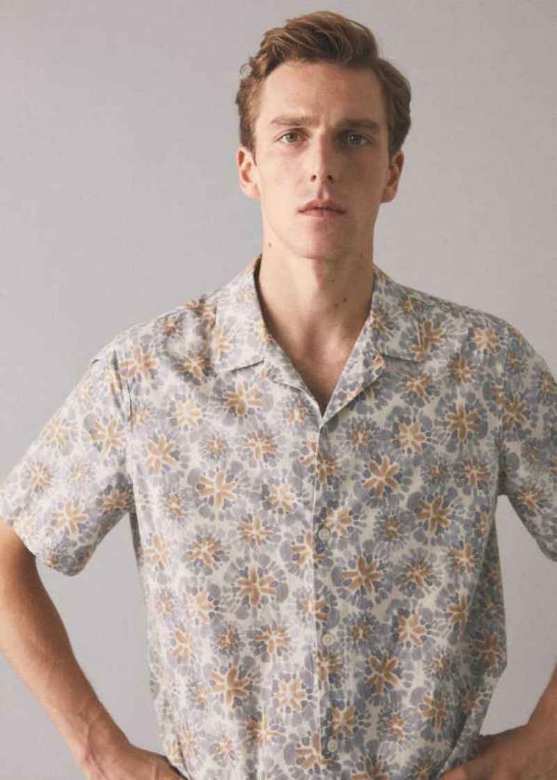 Mango 100% Bavlněné Printed Shirt | MNG-22073