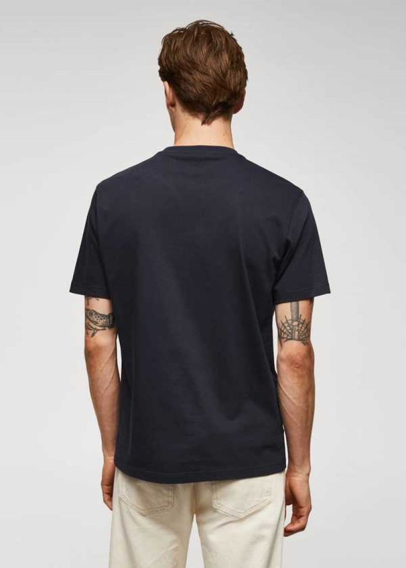 Mango 100% Bavlněné Printed T-shirt | MNG-21574