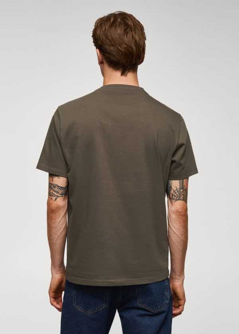 Mango 100% Bavlněné Printed T-shirt | MNG-21594