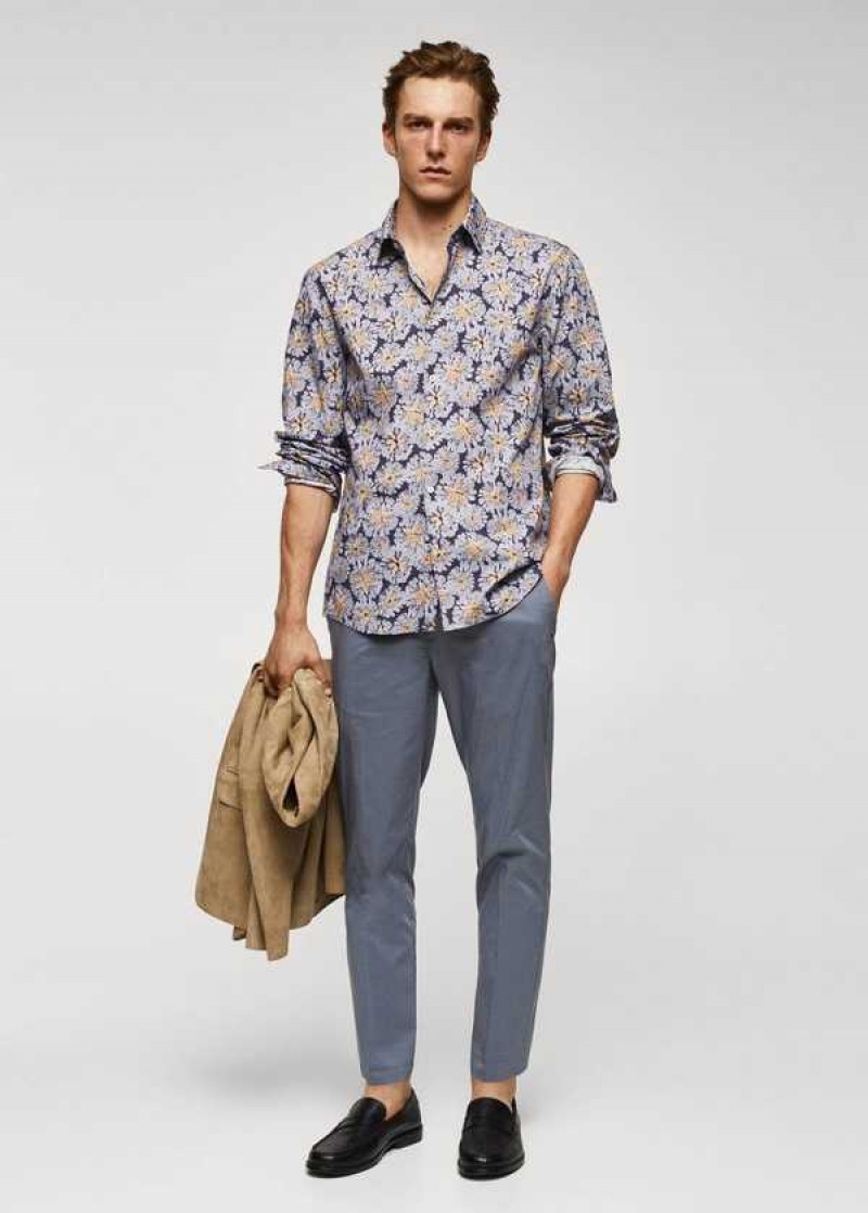 Mango 100% Bavlněné Regular-fit Printed Shirt | MNG-22032