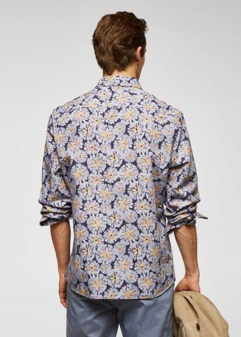 Mango 100% Bavlněné Regular-fit Printed Shirt | MNG-22032