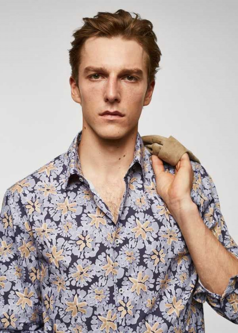 Mango 100% Bavlněné Regular-fit Printed Shirt | MNG-22032