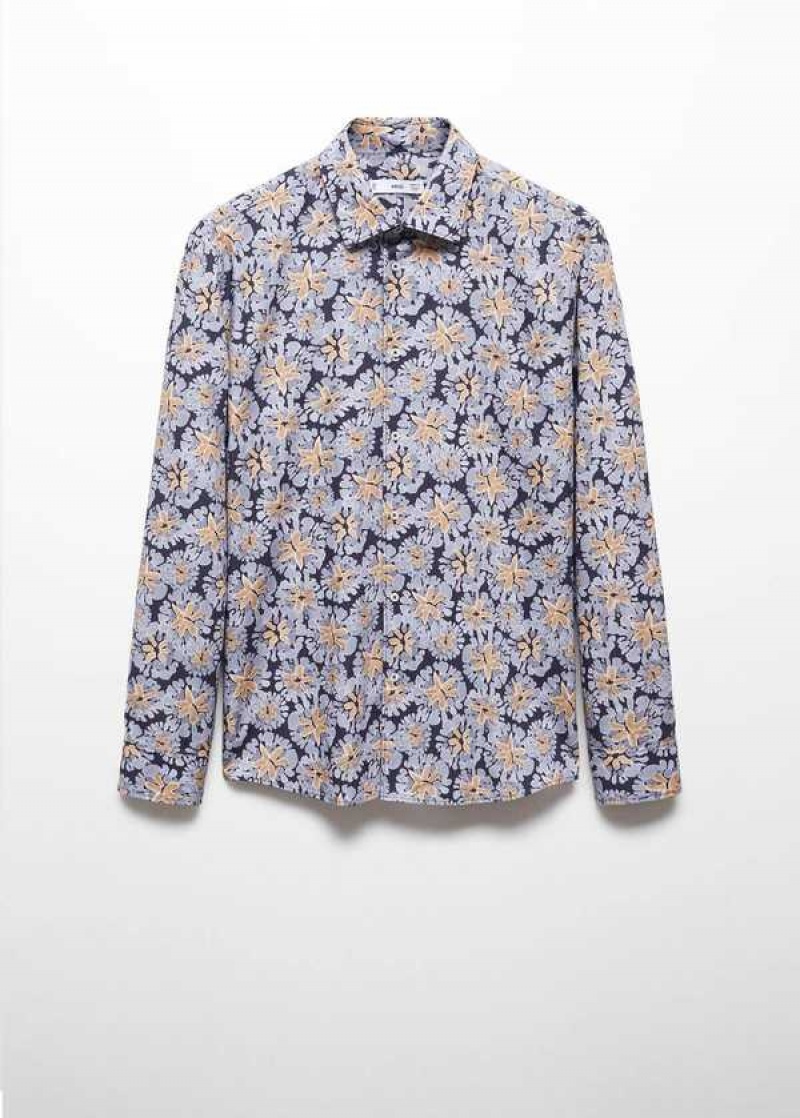 Mango 100% Bavlněné Regular-fit Printed Shirt | MNG-22032