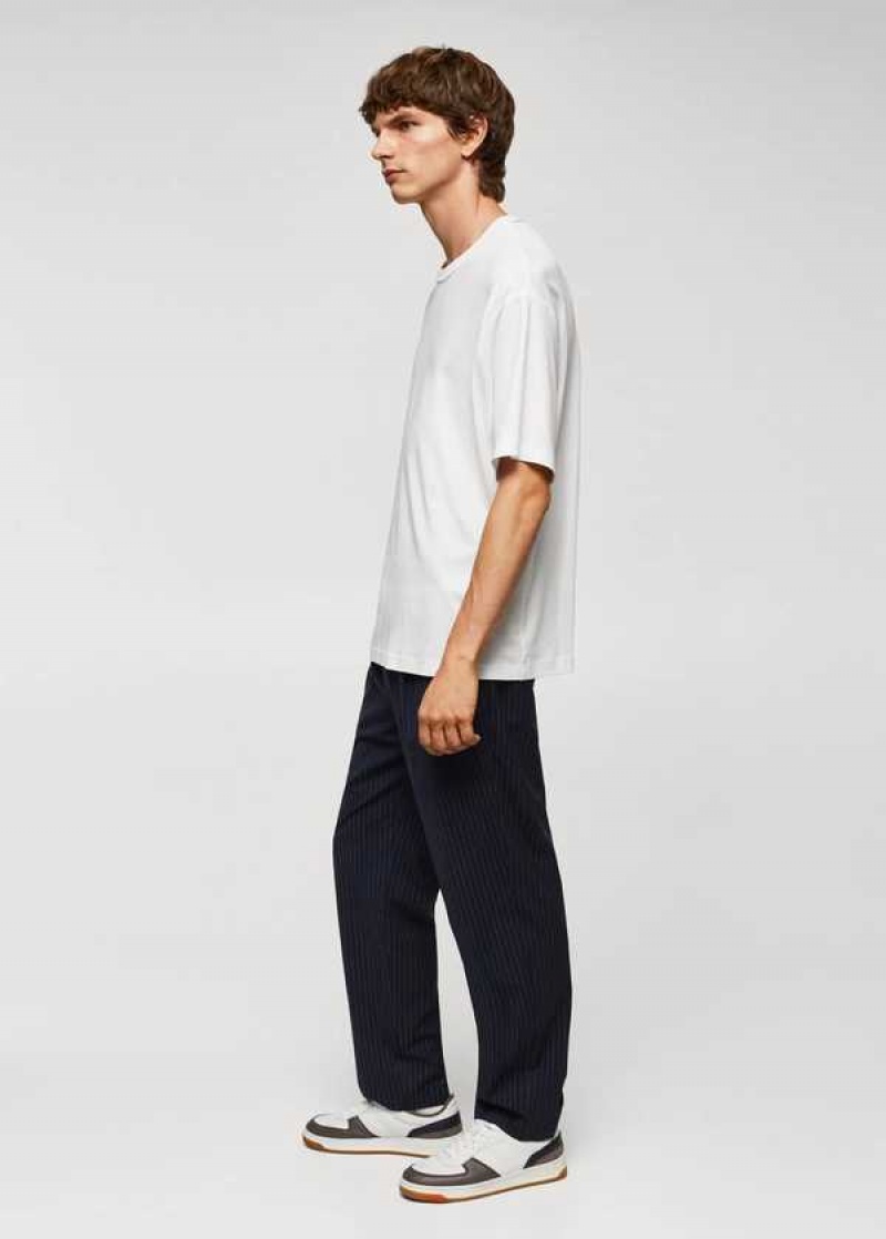 Mango 100% Bavlněné Relaxed-fit T-shirt | MNG-21590